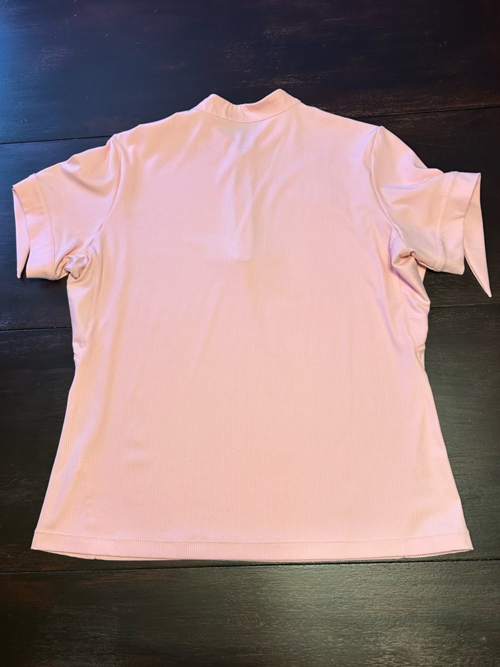 Tail Activewear Zip Golf Shirt Pink with Sleeve Ties - Picture 3 of 5